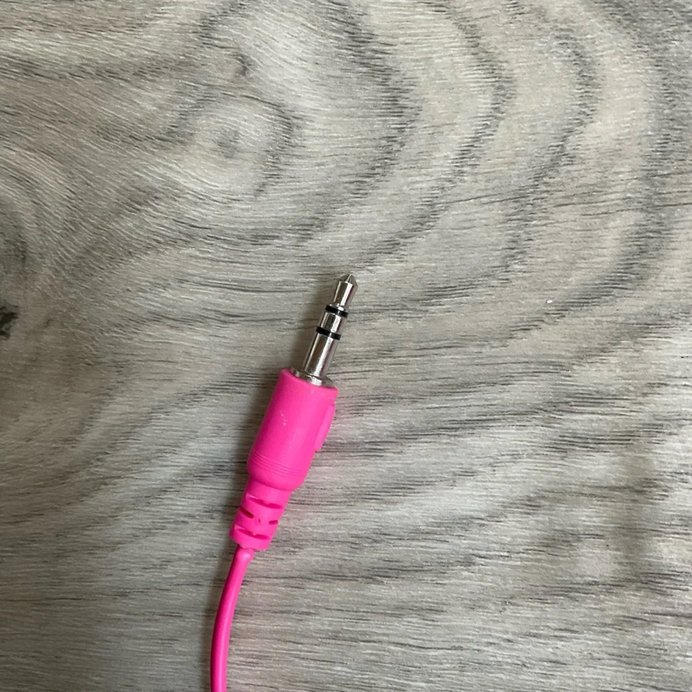 Brand New Justice Hot Pink Cat Ear Headphones with case